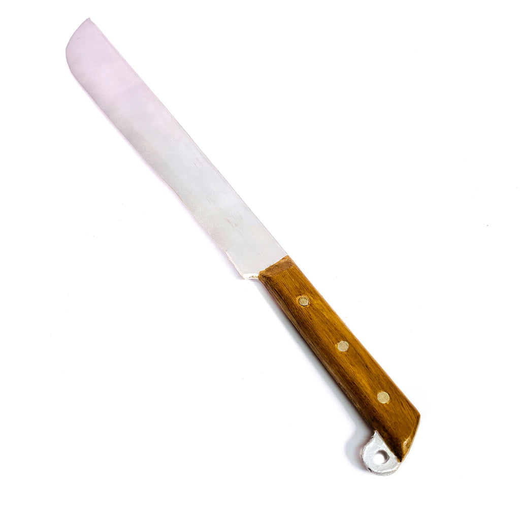 NewRuleFX Brand Plastic Long Bladed Kitchen Knife Prop - SILVER