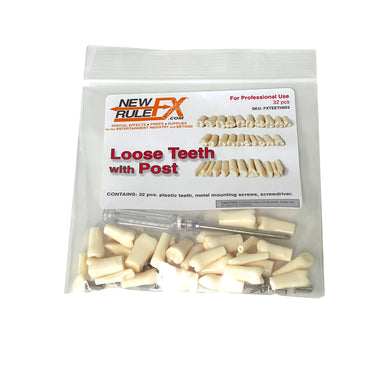 Plastic Prop Teeth with Post and Screws 32.pcs