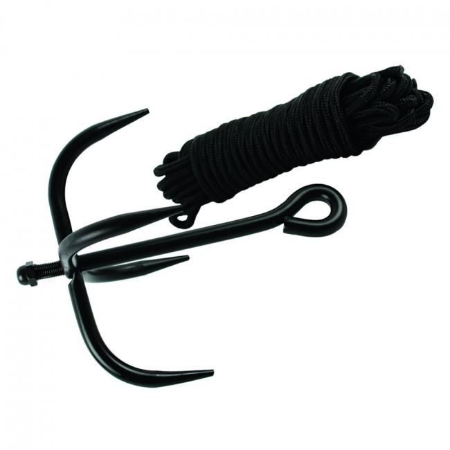 Full Metal Ninja Grappling Hook With Spring Loaded Folding Action
